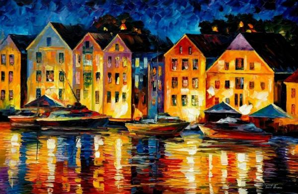 Night Resting by Leonid Afremov Oil Painting Reproductions