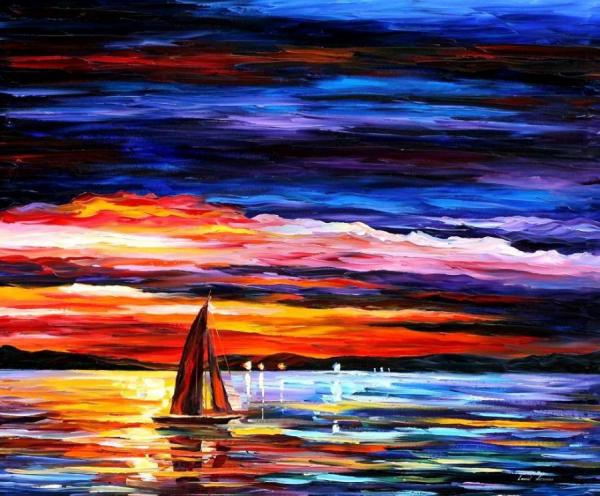 Night Sea by Leonid Afremov