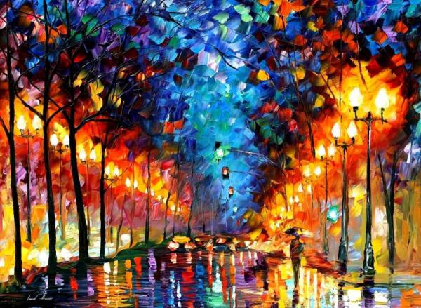 Oakland Rain by Leonid Afremov