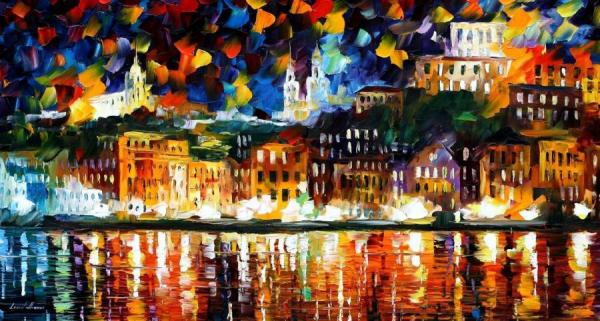 Old City Shore by Leonid Afremov