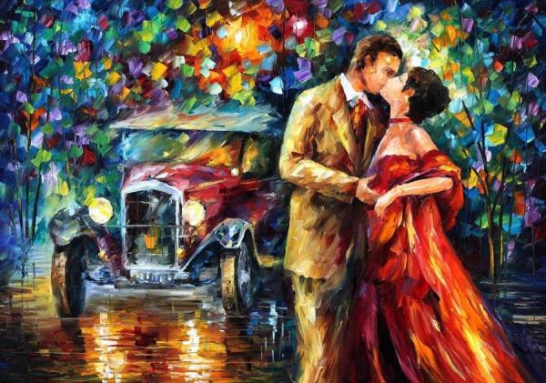 Old Kiss by Leonid Afremov