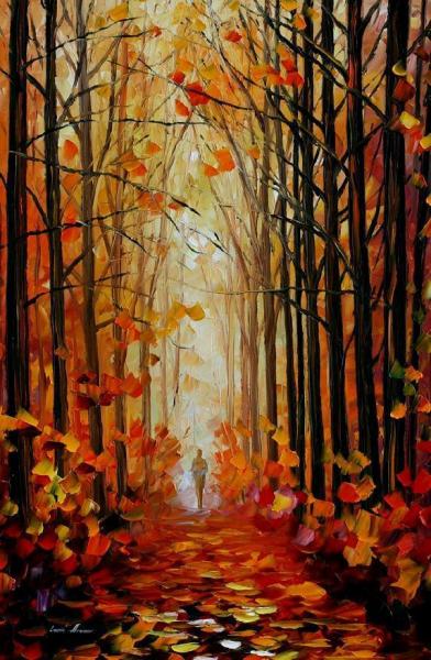 Orange Path by Leonid Afremov