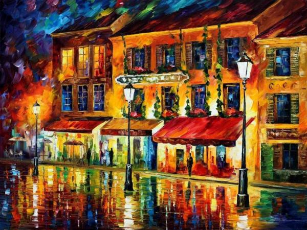 Paris, Night Montmartre by Leonid Afremov