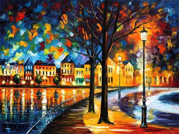 Park By The River by Leonid Afremov