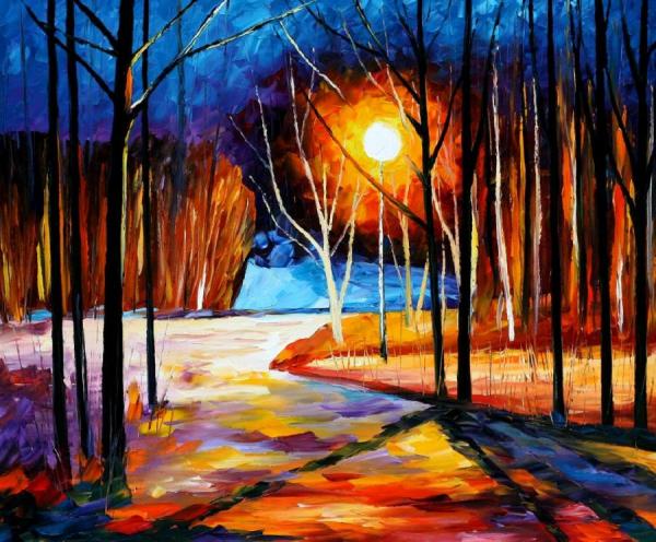 Pink Snow by Leonid Afremov