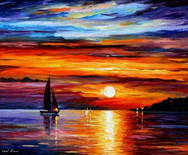 Quiet Sunset by Leonid Afremov