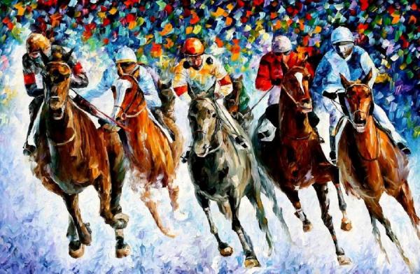 Race On The Snow by Leonid Afremov