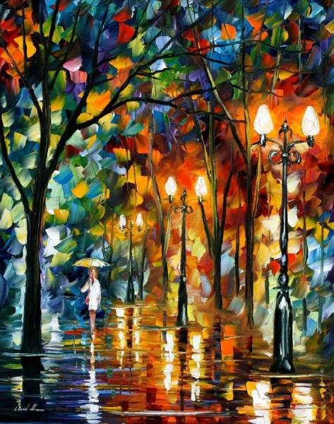 Rain Before Christmas by Leonid Afremov