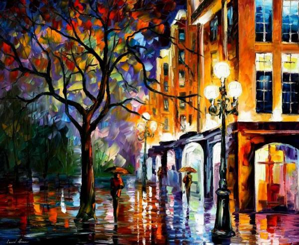 Rain In Miami by Leonid Afremov