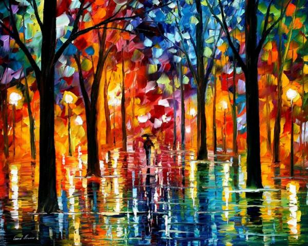 Rain Of Fire by Leonid Afremov Oil Painting Reproductions