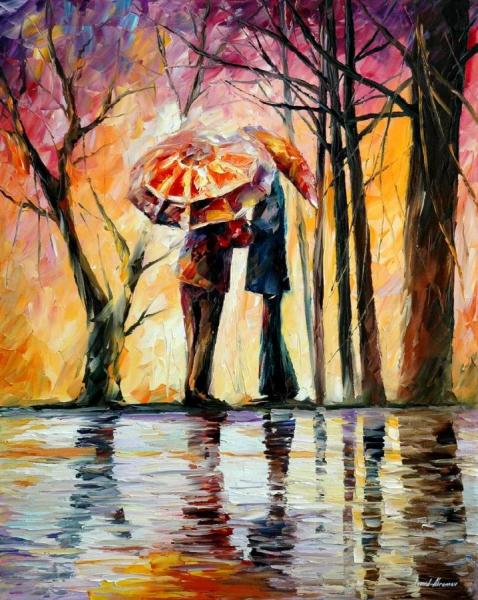 Rainy Date by Leonid Afremov