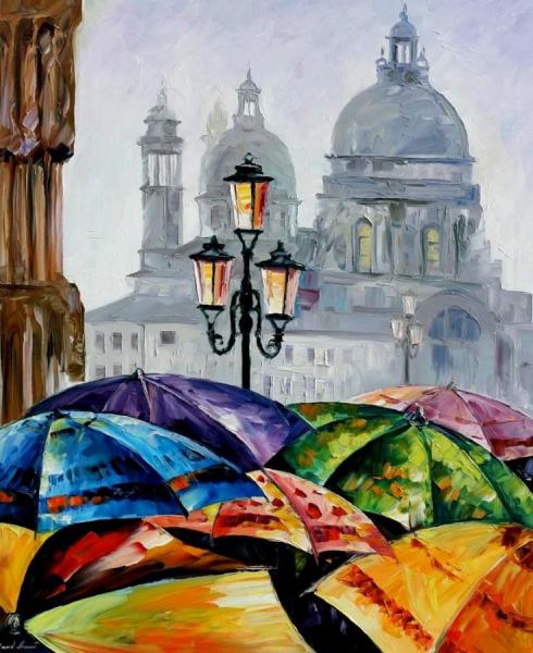 Rainy Day In Venice by Leonid Afremov