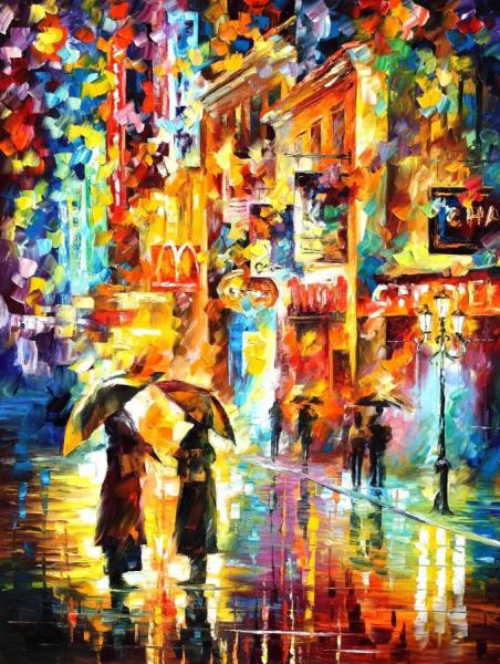 Rainy Encounter I by Leonid Afremov