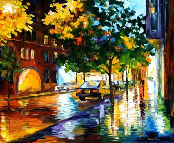Rainy Jerusalem by Leonid Afremov Oil Painting Reproductions