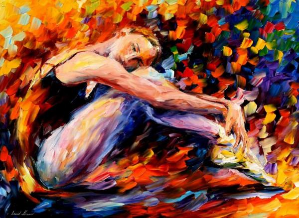 Resting Ballerina by Leonid Afremov