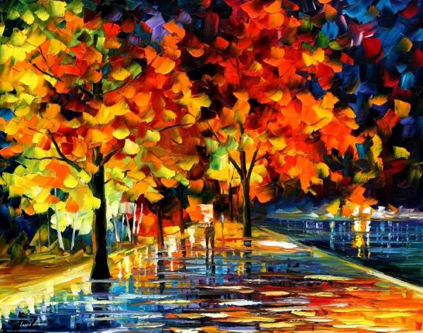 Rivershore Park by Leonid Afremov Oil Painting Reproductions