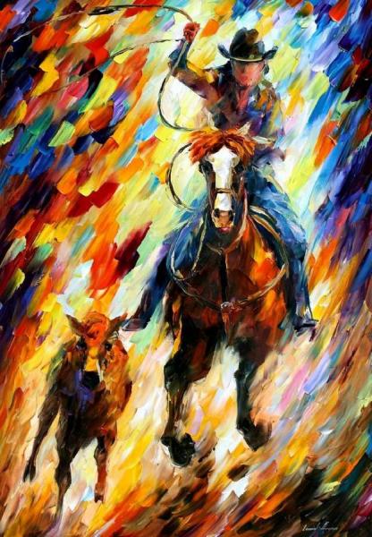 Rodeo I by Leonid Afremov