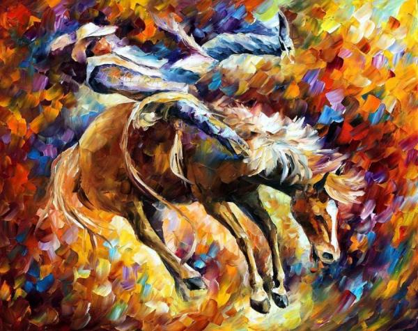 Rodeo Ii by Leonid Afremov