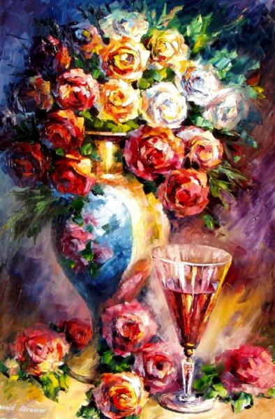Roses by Leonid Afremov
