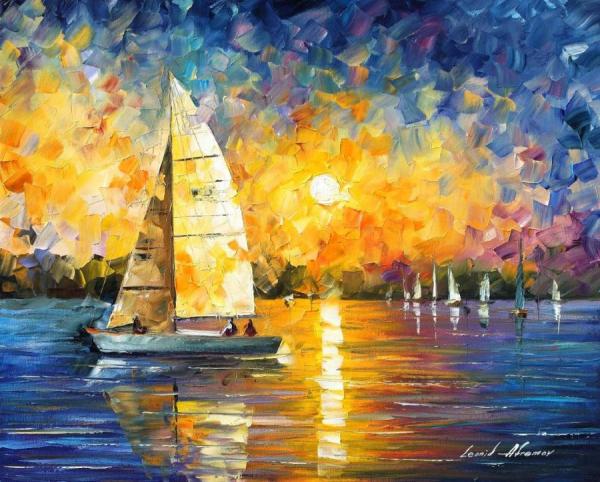 Sailing In The Lake by Leonid Afremov