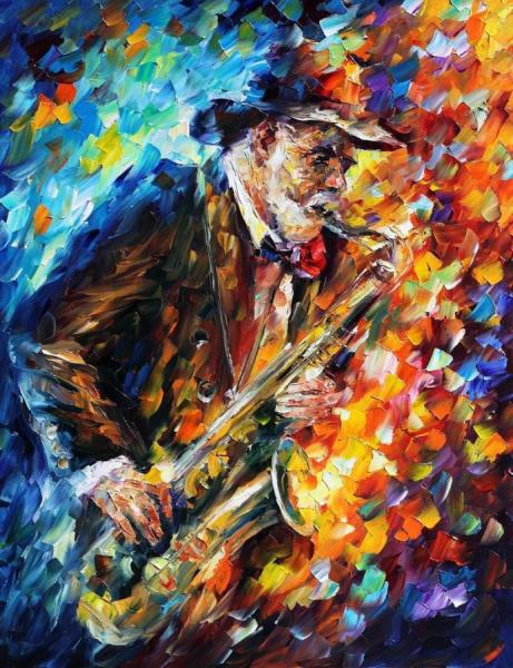 Saxophonist by Leonid Afremov