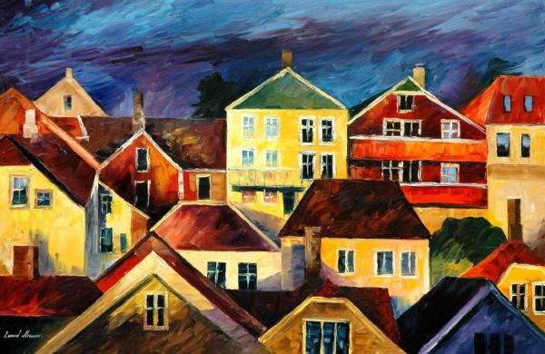 Sight From Above by Leonid Afremov Oil Painting Reproductions