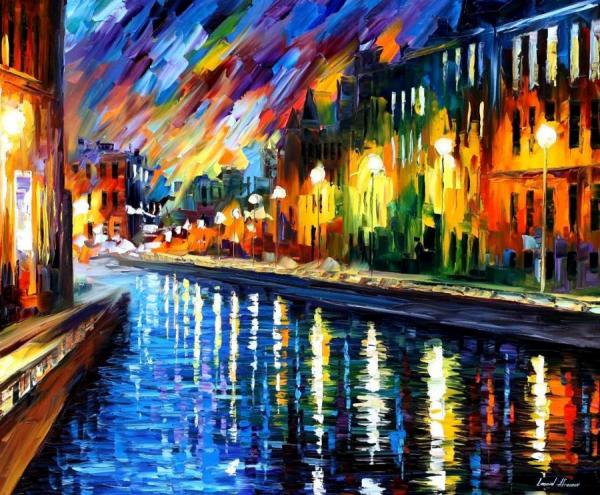 Slow River by Leonid Afremov