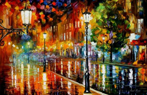 Street Of Illusions by Leonid Afremov
