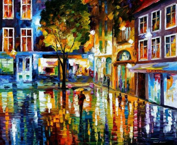 Strip Mall by Leonid Afremov