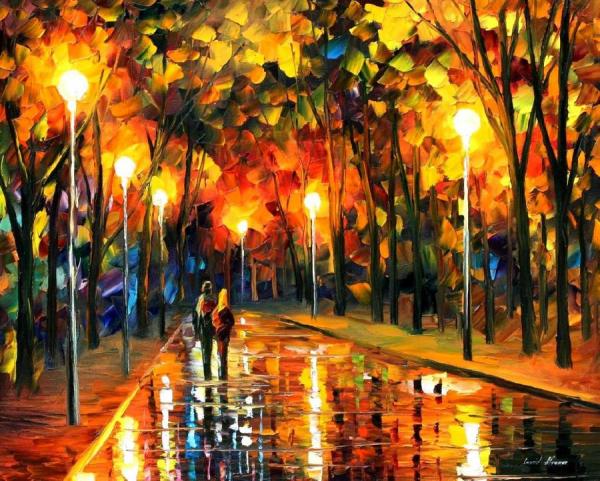 Stroll After The Rain by Leonid Afremov