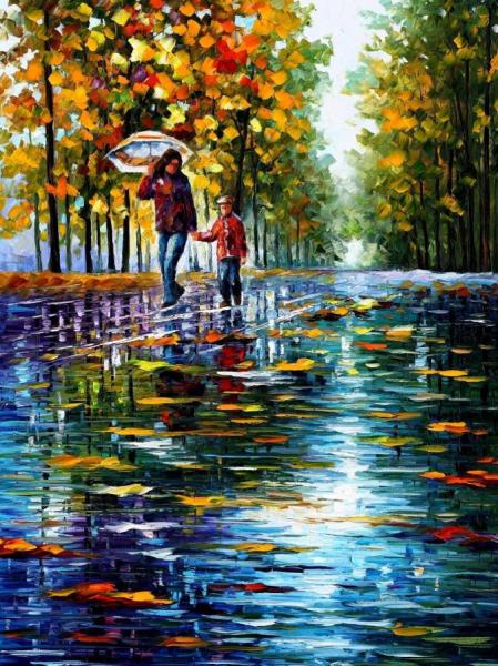 Stroll In A Autumn Park by Leonid Afremov