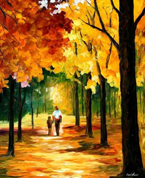 Stroll In The Forest by Leonid Afremov