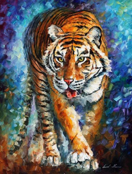 Strong Tiger by Leonid Afremov