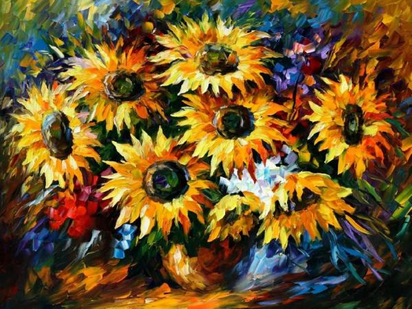 Sun Flowers 2 by Leonid Afremov