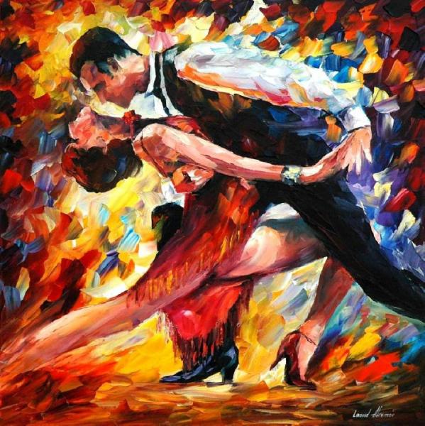 Tango Of Passion by Leonid Afremov Oil Painting Reproductions