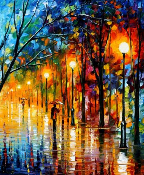 The Colors Of Winter I by Leonid Afremov Oil Painting Reproductions