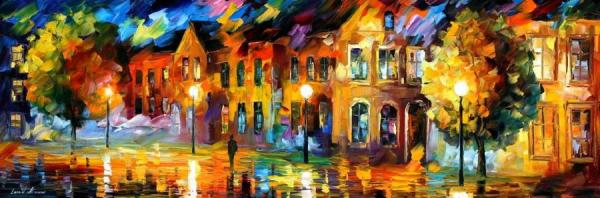 The Reflection Of The Night by Leonid Afremov