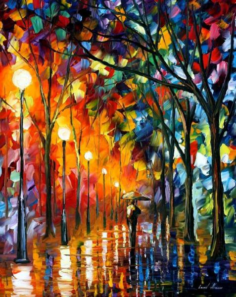 The Stroll Under The Rain by Leonid Afremov