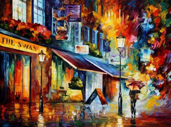 The Swan   London by Leonid Afremov