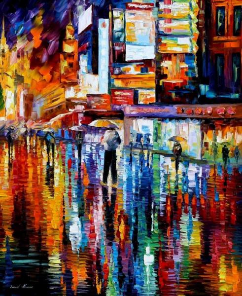The Vibration Of The Night by Leonid Afremov Oil Painting Reproductions
