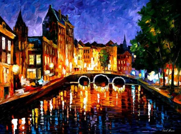 Thoughtful Amsterdam by Leonid Afremov