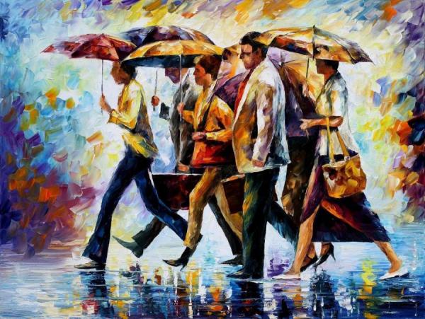 Today I Forgot My Umbrella by Leonid Afremov