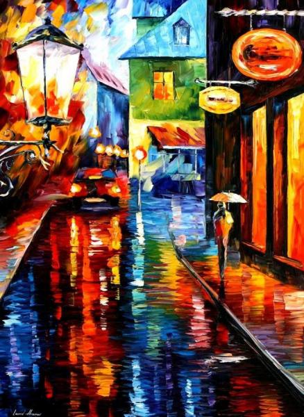 Trapped Inside Blue Rain by Leonid Afremov