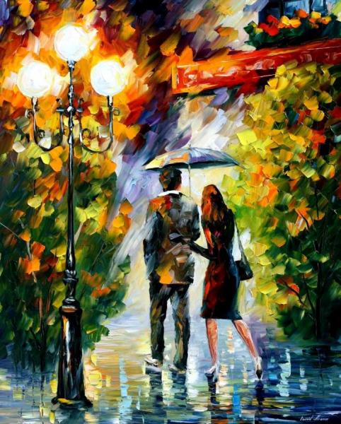 Under My Umbrella by Leonid Afremov