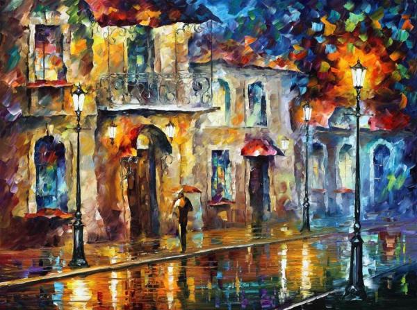 Under Umbrella by Leonid Afremov