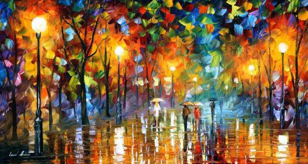 Unexpected Meeting by Leonid Afremov Oil Painting Reproductions
