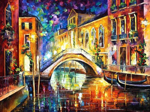 Venice Bridge Ii by Leonid Afremov