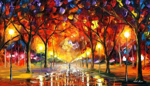Warm Rain Drops by Leonid Afremov