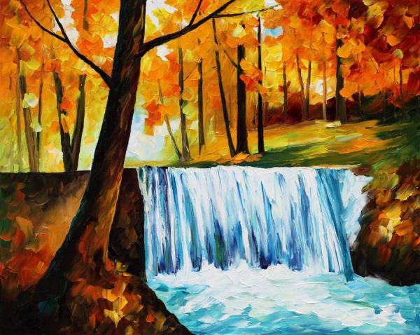 Waterfal by Leonid Afremov