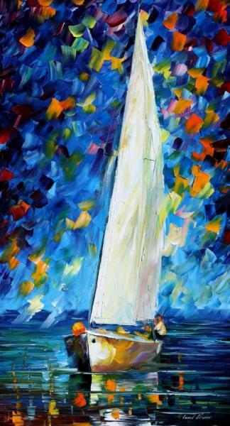 White Sail by Leonid Afremov